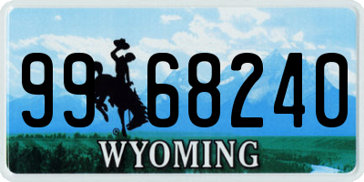 WY license plate 9968240