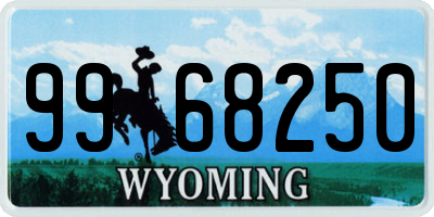 WY license plate 9968250