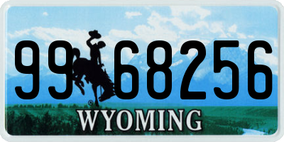 WY license plate 9968256