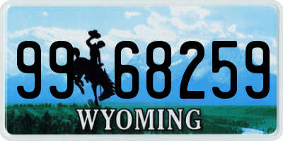 WY license plate 9968259