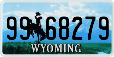 WY license plate 9968279