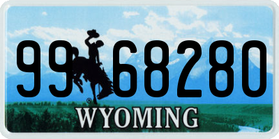 WY license plate 9968280