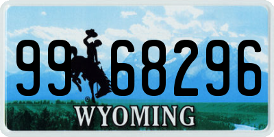 WY license plate 9968296