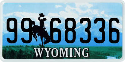 WY license plate 9968336
