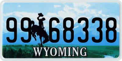 WY license plate 9968338