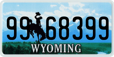 WY license plate 9968399