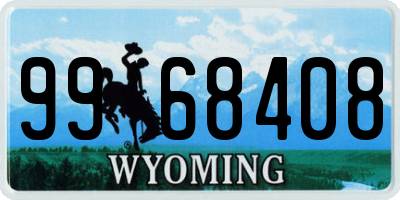 WY license plate 9968408