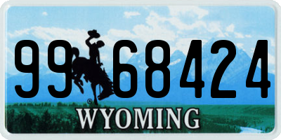WY license plate 9968424
