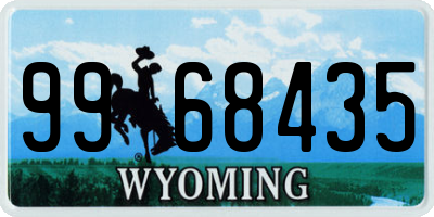 WY license plate 9968435