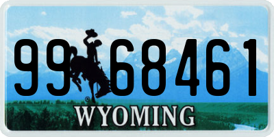 WY license plate 9968461
