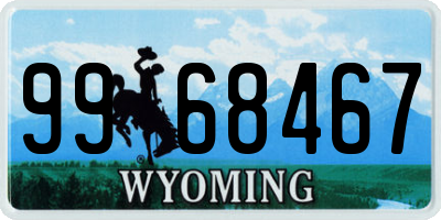 WY license plate 9968467