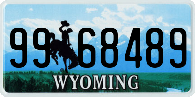 WY license plate 9968489