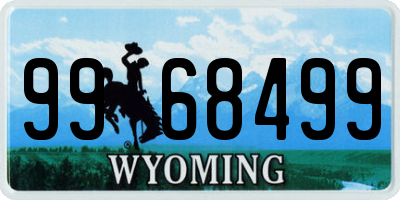 WY license plate 9968499