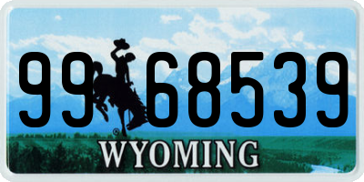 WY license plate 9968539