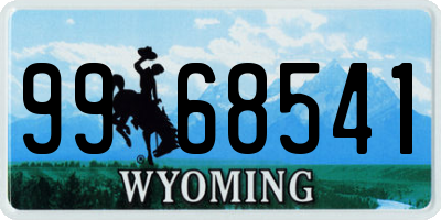 WY license plate 9968541