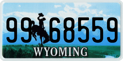 WY license plate 9968559