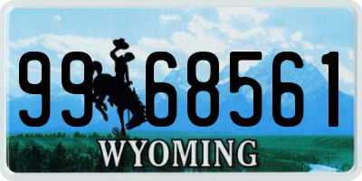 WY license plate 9968561