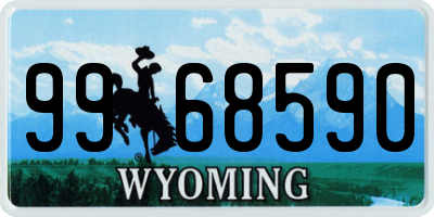 WY license plate 9968590