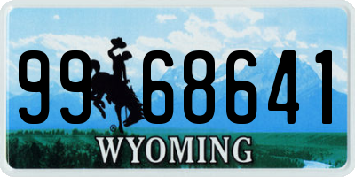 WY license plate 9968641