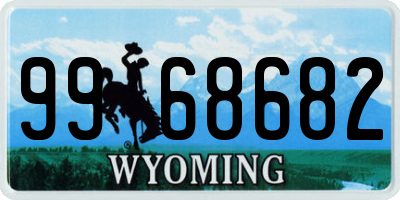 WY license plate 9968682