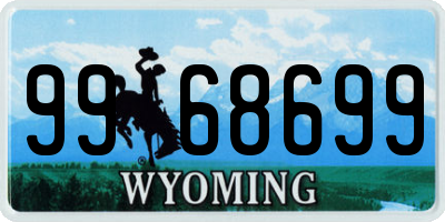 WY license plate 9968699
