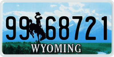 WY license plate 9968721