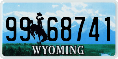 WY license plate 9968741