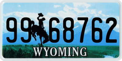 WY license plate 9968762