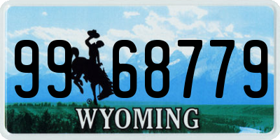 WY license plate 9968779