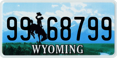 WY license plate 9968799