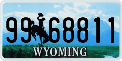 WY license plate 9968811