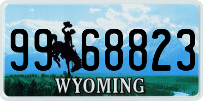 WY license plate 9968823