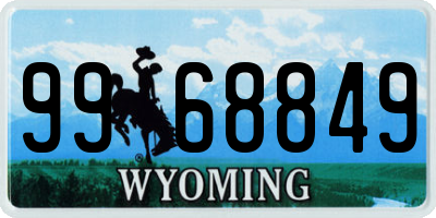 WY license plate 9968849