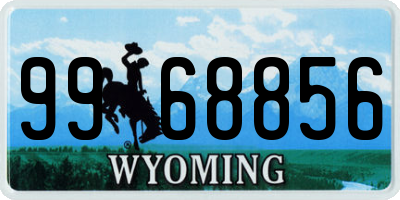 WY license plate 9968856