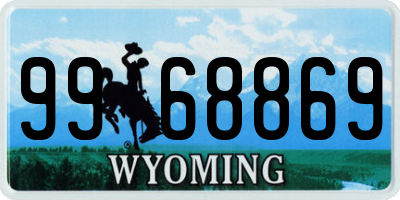 WY license plate 9968869