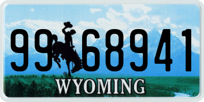 WY license plate 9968941