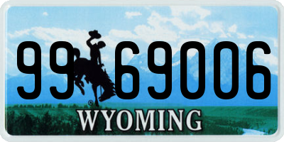 WY license plate 9969006