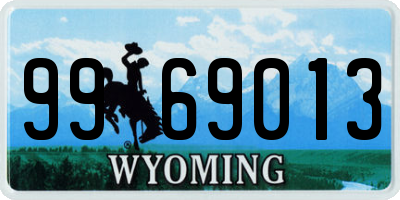 WY license plate 9969013