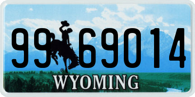 WY license plate 9969014