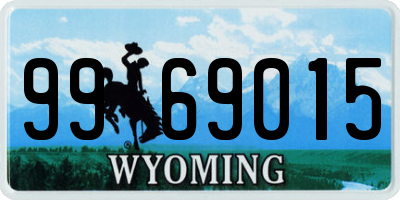 WY license plate 9969015