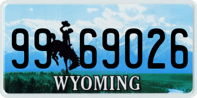 WY license plate 9969026