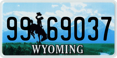 WY license plate 9969037