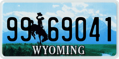 WY license plate 9969041