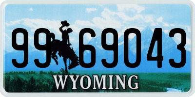 WY license plate 9969043