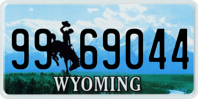 WY license plate 9969044