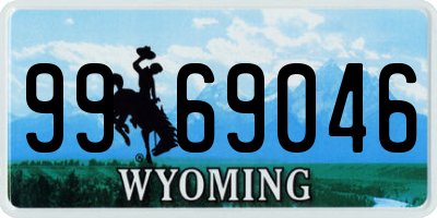 WY license plate 9969046