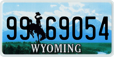 WY license plate 9969054