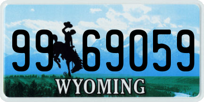 WY license plate 9969059