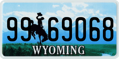 WY license plate 9969068