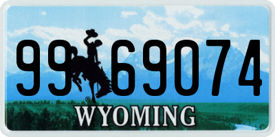 WY license plate 9969074